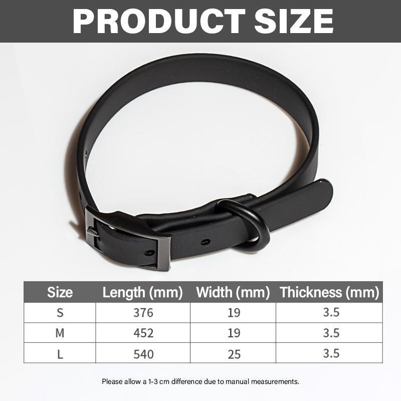 PVC Dog Collar Working Dog Kennels Waterproof Soft Adjustable for Pets M Size - Red