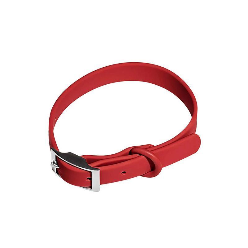 PVC Dog Collar Working Dog Kennels Waterproof Soft Adjustable for Pets M Size - Dark Blue