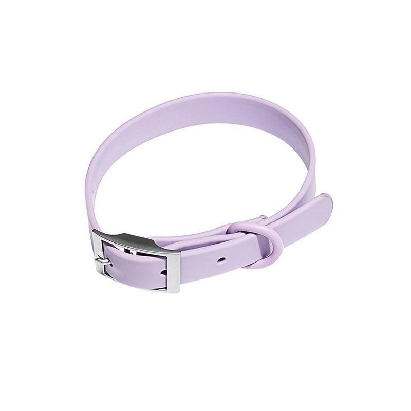 PVC Dog Collar Working Dog Kennels Waterproof Soft Adjustable for Pets M Size - Dark Blue