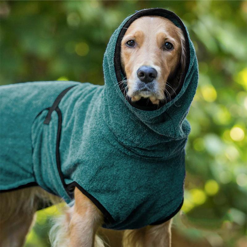 Dog Puppy HoodiesJacket Solid Coat Pet Winter Soft Warm Clothes S-5XL Purple - XL