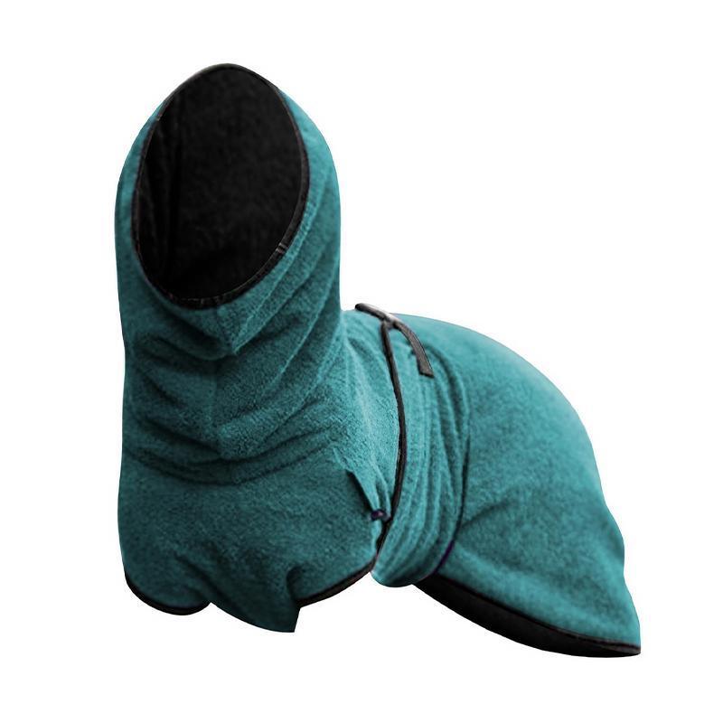 Dog Puppy Hoodies Jacket Solid Coat Pet Winter Soft Warm Clothes S-5XL Lake Blue - S