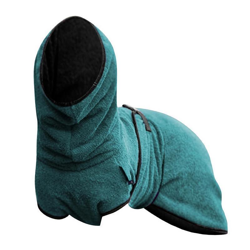 Dog Puppy Hoodies Jacket Solid Coat Pet Winter Soft Warm Clothes S-5XL Lake Blue - M