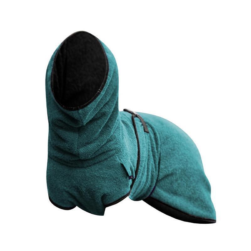 Dog Puppy Hoodies Jacket Solid Coat Pet Winter Soft Warm Clothes S-5XL Lake Blue - L