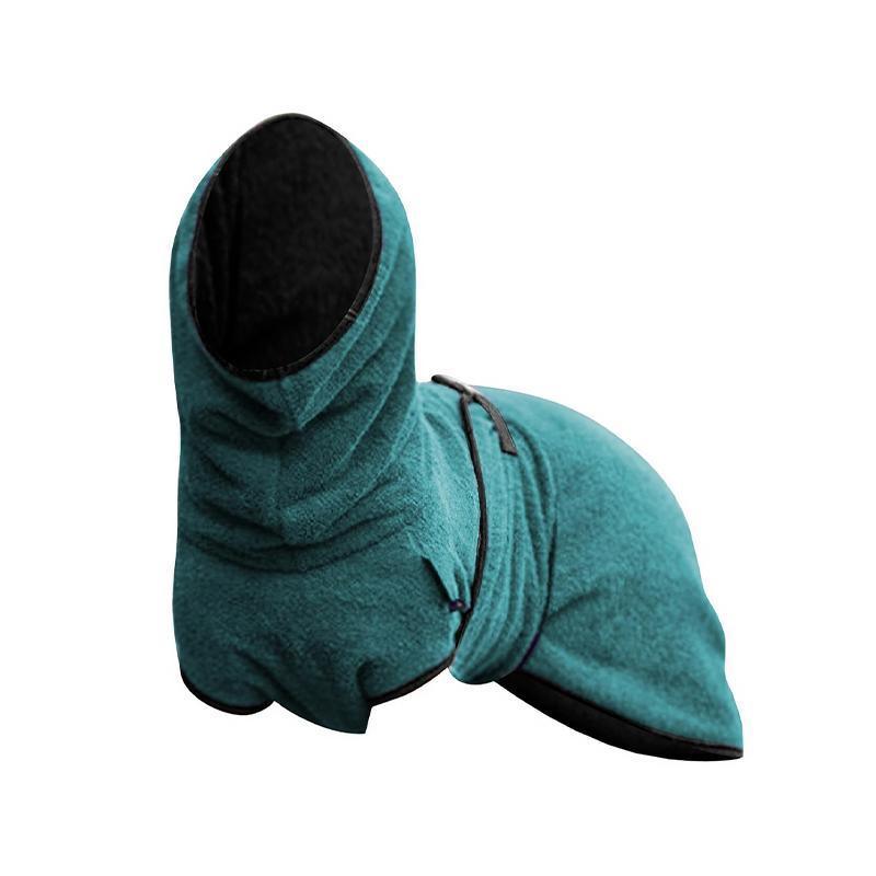 Dog Puppy Hoodies Jacket Solid Coat Pet Winter Soft Warm Clothes S-5XL Lake Blue - XL