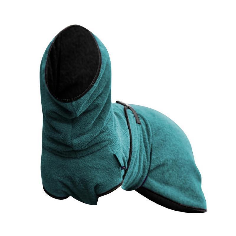 Dog Puppy Hoodies Jacket Solid Coat Pet Winter Soft Warm Clothes S-5XL Lake Blue - 2XL