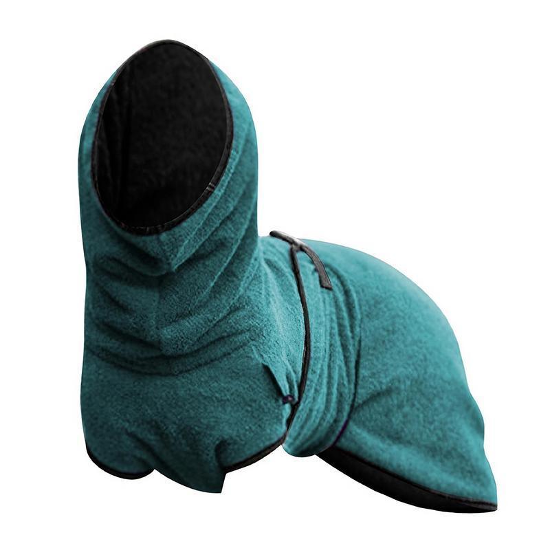 Dog Puppy Hoodies Jacket Solid Coat Pet Winter Soft Warm Clothes S-5XL Lake Blue - 3XL