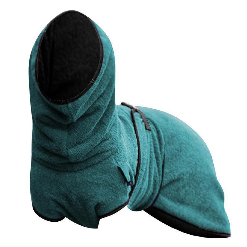 Dog Puppy Hoodies Jacket Solid Coat Pet Winter Soft Warm Clothes S-5XL Lake Blue - 3XL
