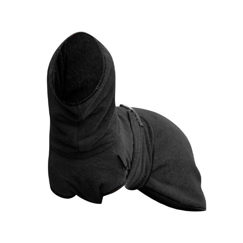 Dog Puppy Hoodies Jacket Solid Coat Pet Winter Soft Warm Clothes S-5XL Black - 4XL
