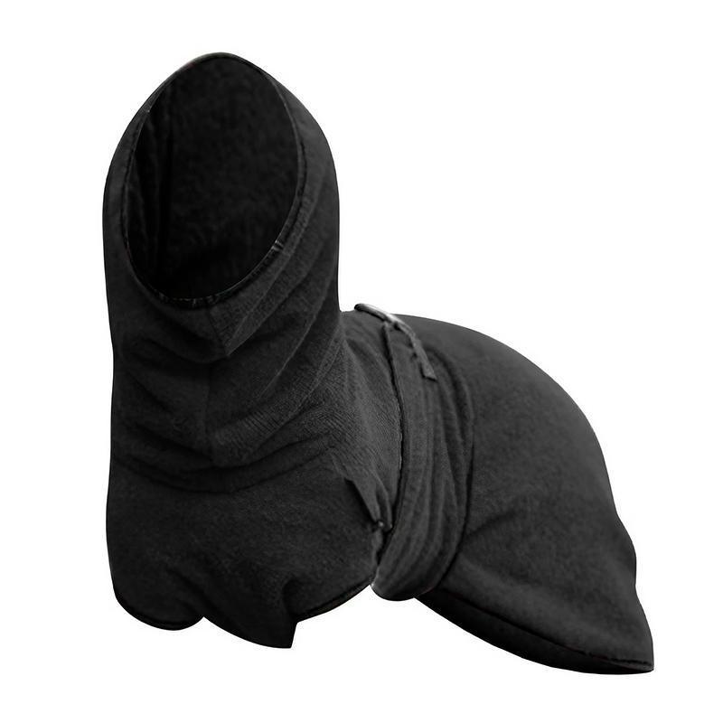 Dog Puppy Hoodies Jacket Solid Coat Pet Winter Soft Warm Clothes S-5XL Black - 4XL