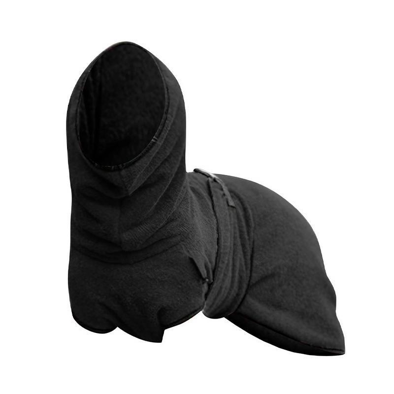 Dog Puppy Hoodies Jacket Solid Coat Pet Winter Soft Warm Clothes S-5XL Black - 5XL
