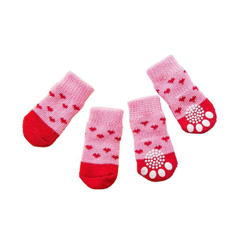 Dog Socks Non-Slip Grip Slip Anti-Slip - Puppy Cat Pet Shoes Slippers S Size - Yellow ducklings