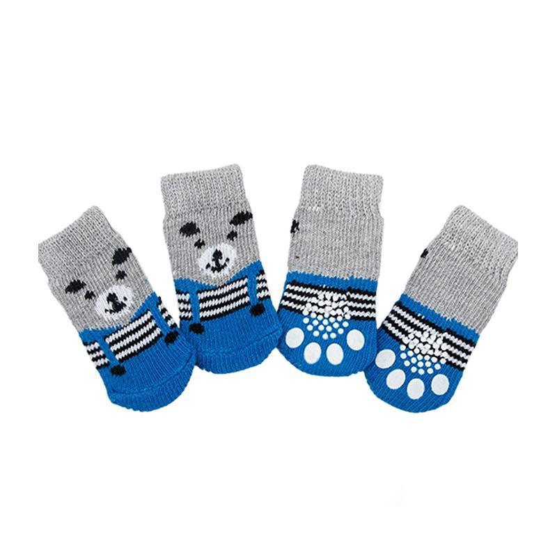 Dog Socks Non-Slip Grip Slip Anti-Slip - Puppy Cat Pet Shoes Slippers S Size - Yellow ducklings
