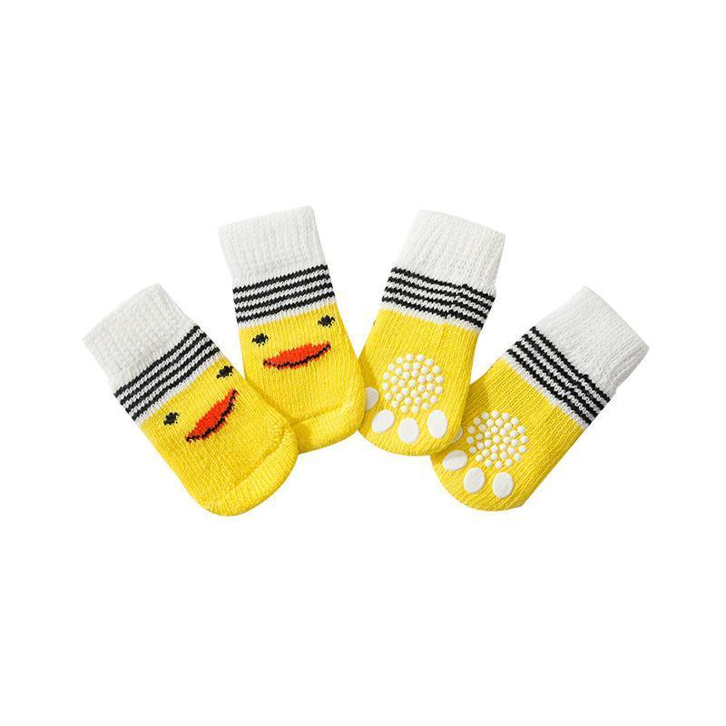 Dog Socks Non-Slip Grip Slip Anti-Slip - Puppy Cat Pet Shoes Slippers S Size - Water green ripples