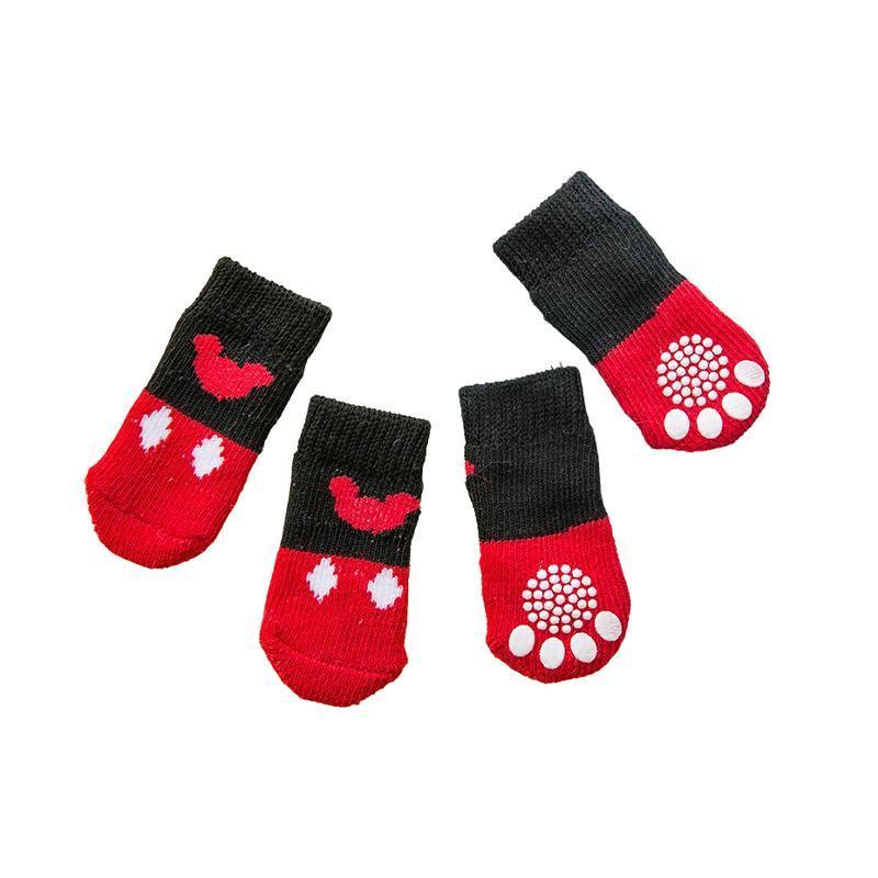 Dog Socks Non-Slip Grip Slip Anti-Slip - Puppy Cat Pet Shoes Slippers S Size - Water green ripples