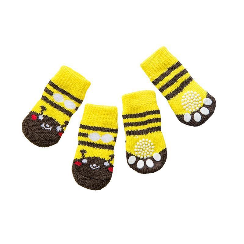 Dog Socks Non-Slip Grip Slip Anti-Slip - Puppy Cat Pet Shoes Slippers S Size - Water green ripples