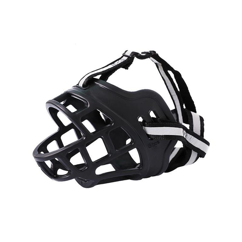 6 Sizes Adjustable Pet Dog No Bite Silicone Basket Muzzle Cage Mouth Mesh Cover - 5#