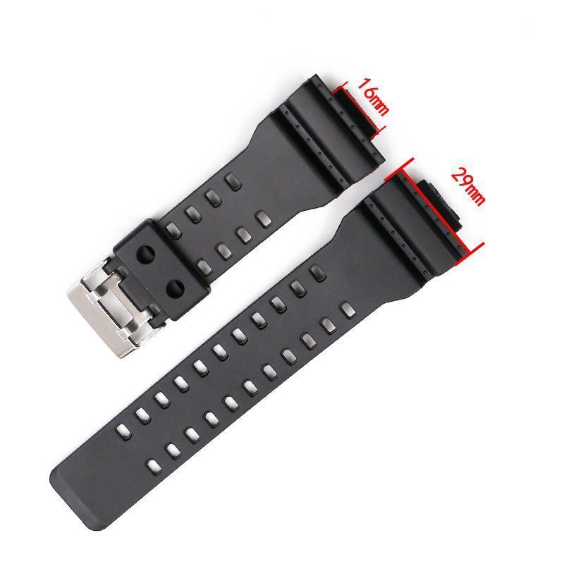 16mm TPU Watch Strap Compatible with G Series GA100 G8900 GW8900 with Tool Pins - Dark Blue