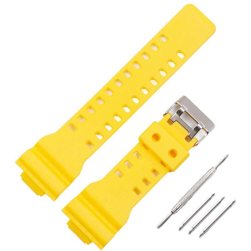 16mm TPU Watch Strap Compatible with G Series GA100 G8900 GW8900 with Tool Pins - Dark Blue