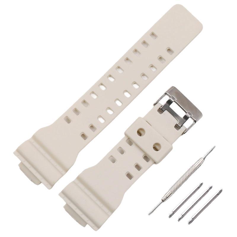16mm TPU Watch Strap Compatible with G Series GA100 G8900 GW8900 with Tool Pins - Army Green