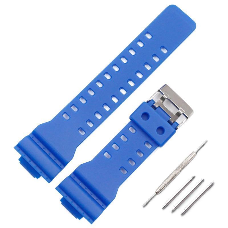 16mm TPU Watch Strap Compatible with G Series GA100 G8900 GW8900 with Tool Pins - Army Green