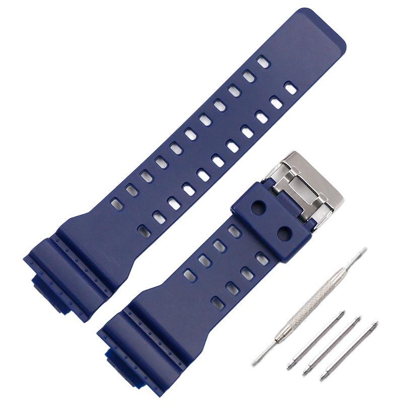 16mm TPU Watch Strap Compatible with G Series GA100 G8900 GW8900 with Tool Pins - Army Green