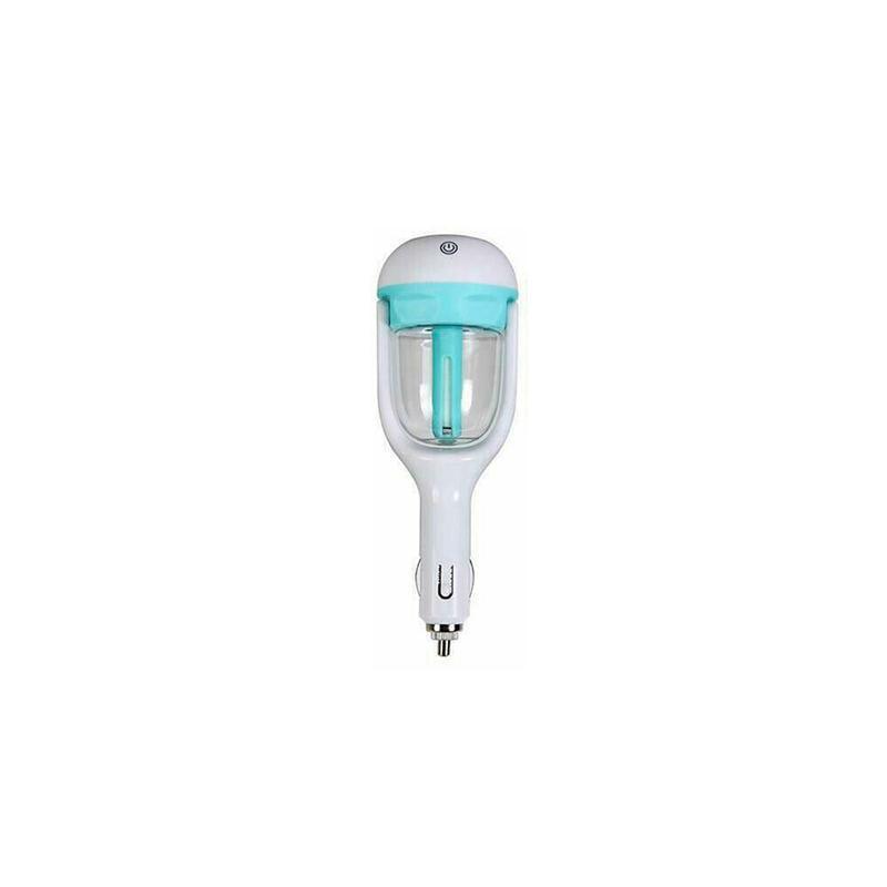 Mini Car Air Humidifier Essential Oil Diffuser Ultrasonic Aroma Mist Purifier - Blue