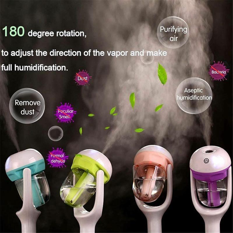 Mini Car Air Humidifier Essential Oil Diffuser Ultrasonic Aroma Mist Purifier - Green