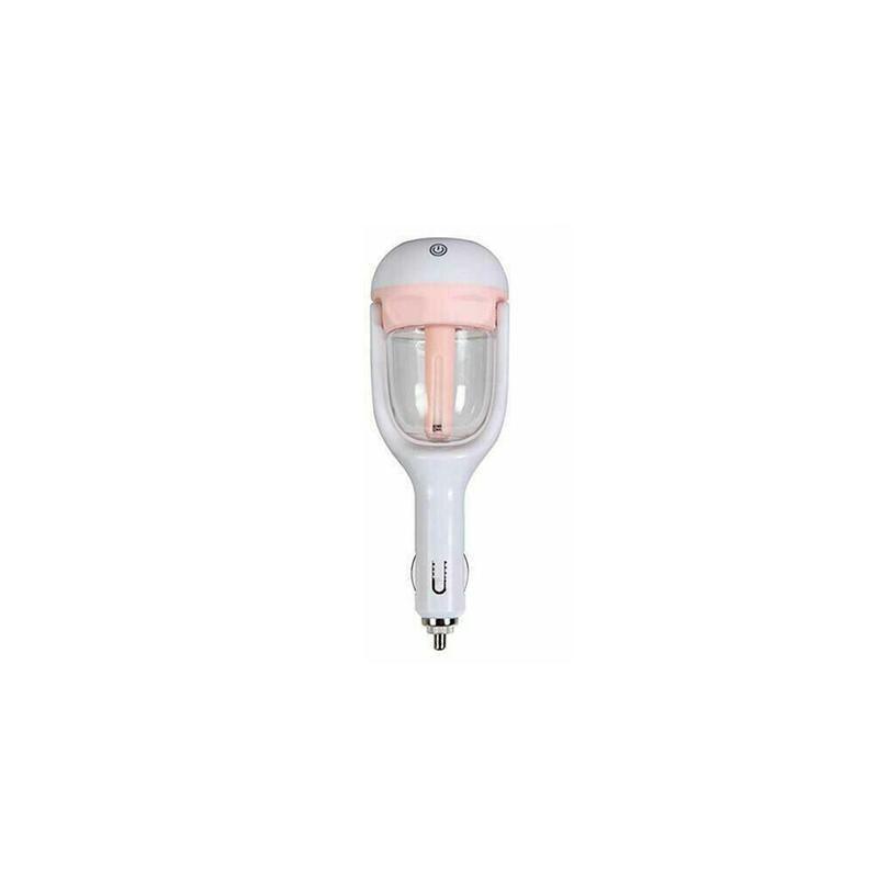 Mini Car Air Humidifier Essential Oil Diffuser Ultrasonic Aroma Mist Purifier - Pink