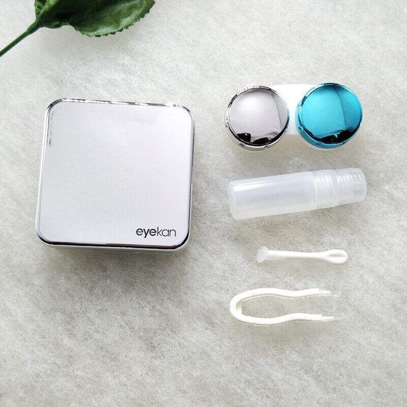 Contact Lens Tweezers Stick Inserted Remover Tool Kit Tip Storage Case Box Sets - Black