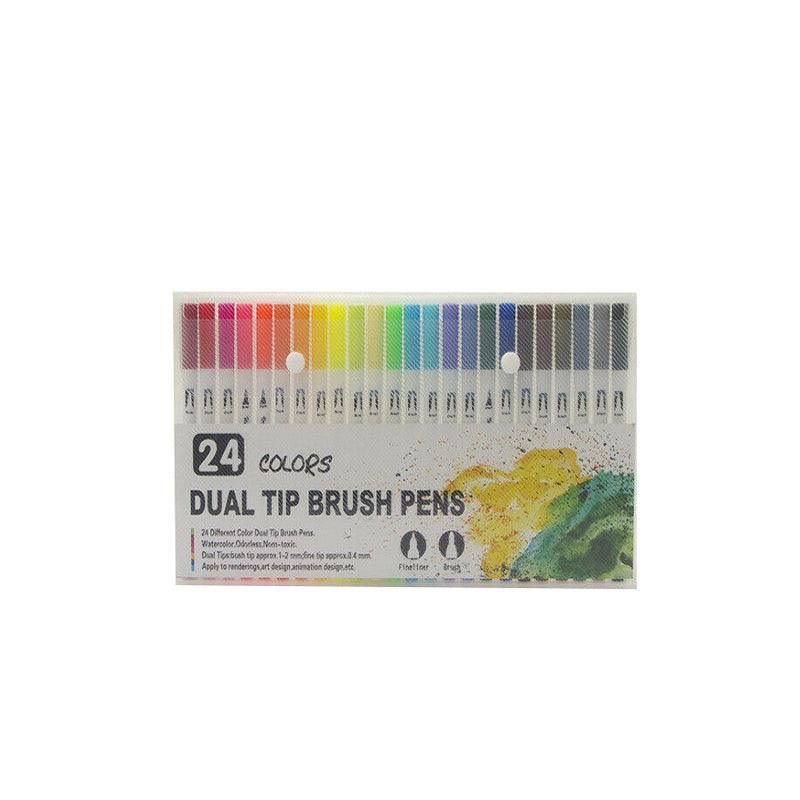 12-120 Watercolor Brush Pen Set Artist Sketch Marker - White-12 Colours