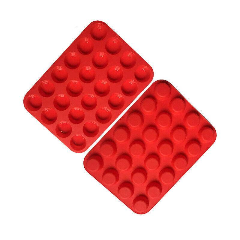 24 Cavity Pan Tray Silicone Mini Cupcake Cookie Baking Mold Au - Blue