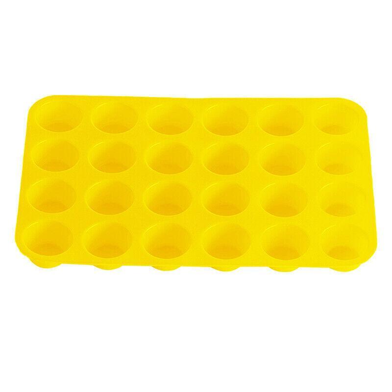 24 Cavity Pan Tray Silicone Mini Cupcake Cookie Baking Mold Au - Red