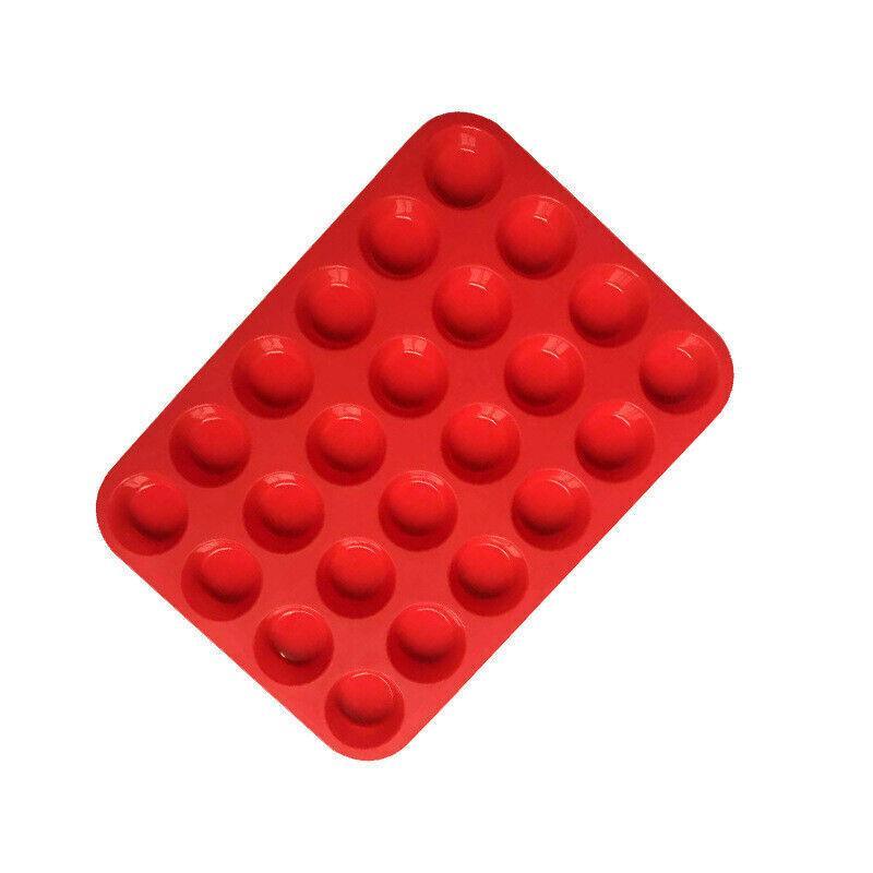 24 Cavity Pan Tray Silicone Mini Cupcake Cookie Baking Mold Au - Yellow