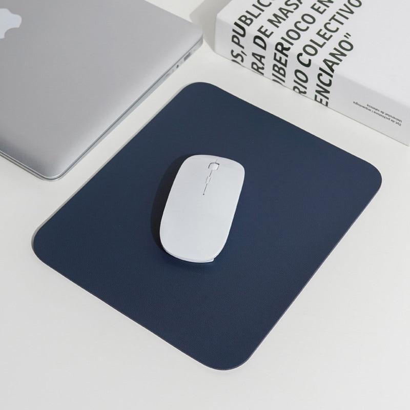 Pu Leather Gaming Mouse Pad Desk Mat Anti-Slip Speed Mousepad 22X22Cm Waterproof - Black