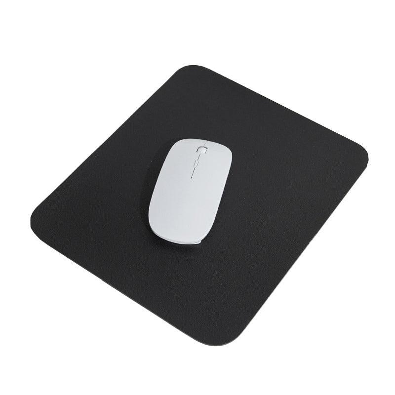 Pu Leather Gaming Mouse Pad Desk Mat Anti-Slip Speed Mousepad 22X22Cm Waterproof - Black