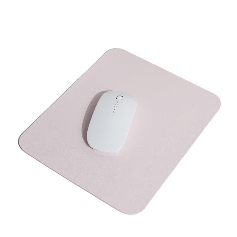 Pu Leather Gaming Mouse Pad Desk Mat Anti-Slip Speed Mousepad 22X22Cm Waterproof - Black