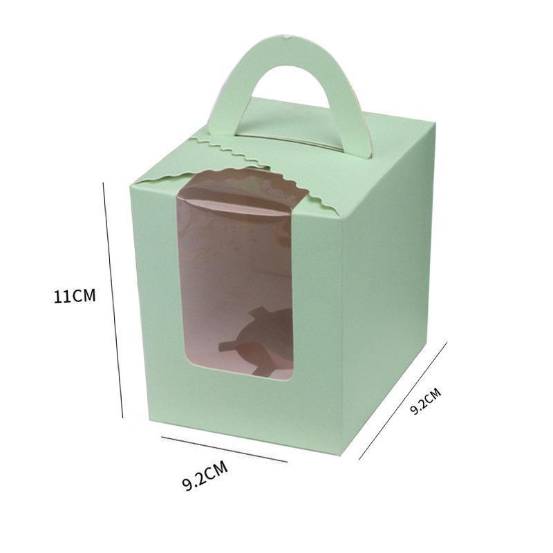 50 Pack Premium Cupcake Boxes with Window Thickened Cardboard Muffin Holders - Black