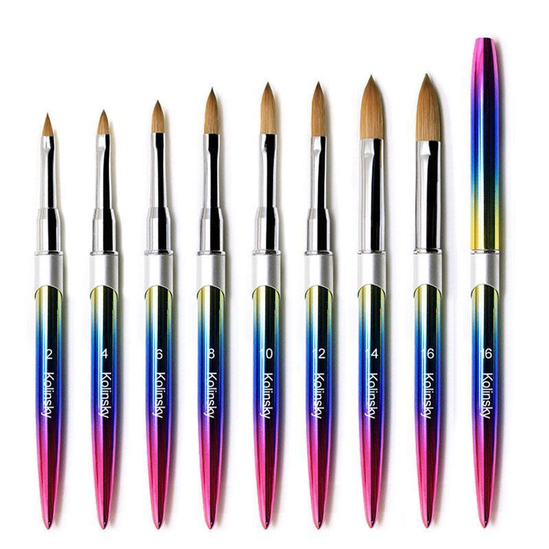 Kolinsky Acrylic Nail Art Brush Manicure Powder Professional Tools Size 2-18 - 14#