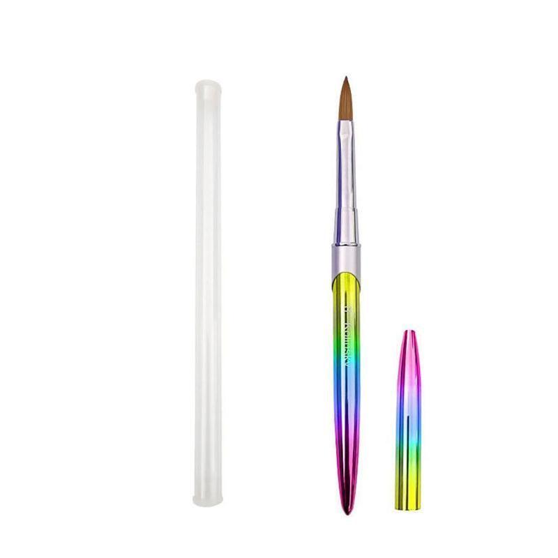 Kolinsky Acrylic Nail Art Brush Manicure Powder Professional Tools Size 2-18 - 2#