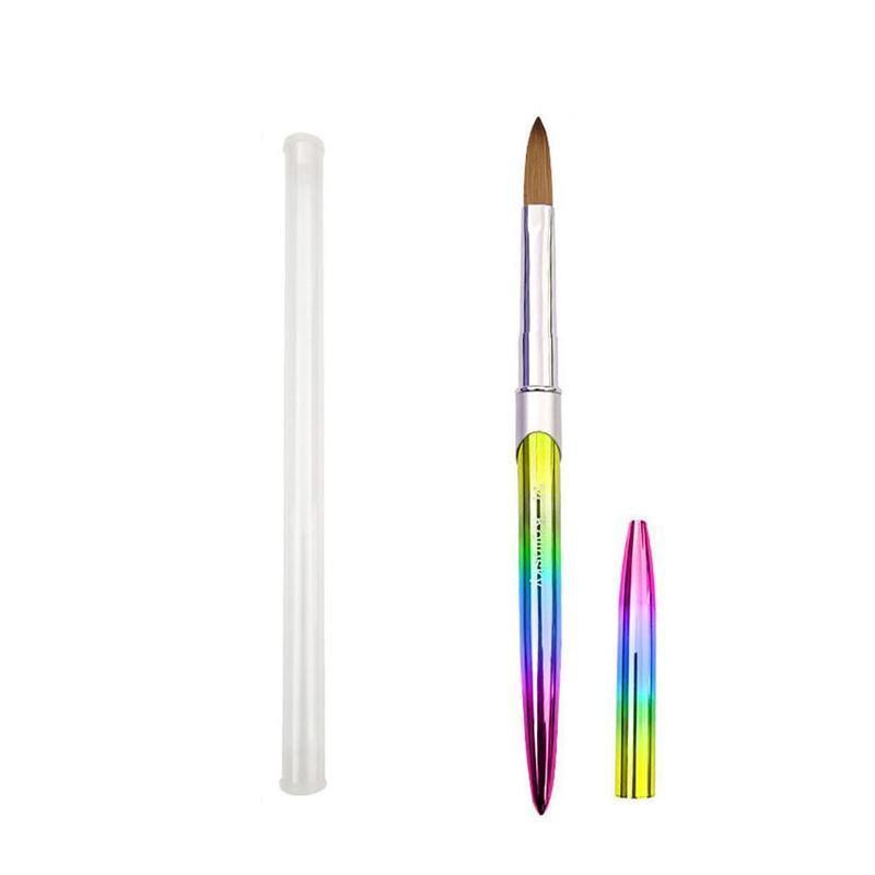 Kolinsky Acrylic Nail Art Brush Manicure Powder Professional Tools Size 2-18 - 4#