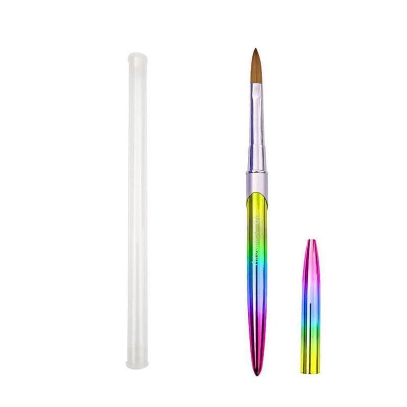 Kolinsky Acrylic Nail Art Brush Manicure Powder Professional Tools Size 2-18 - 8#