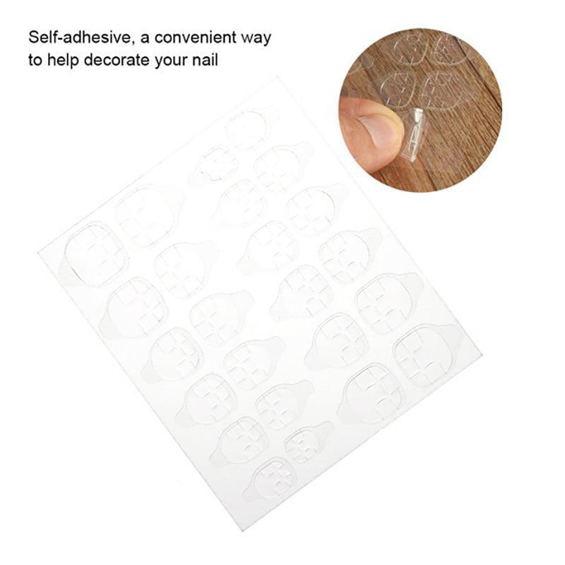 24-2400PCS Double Sided Adhesive Press On Nail Stickers Clear Tape Glue Tabs - 50PCS (1200xNail Stickers)
