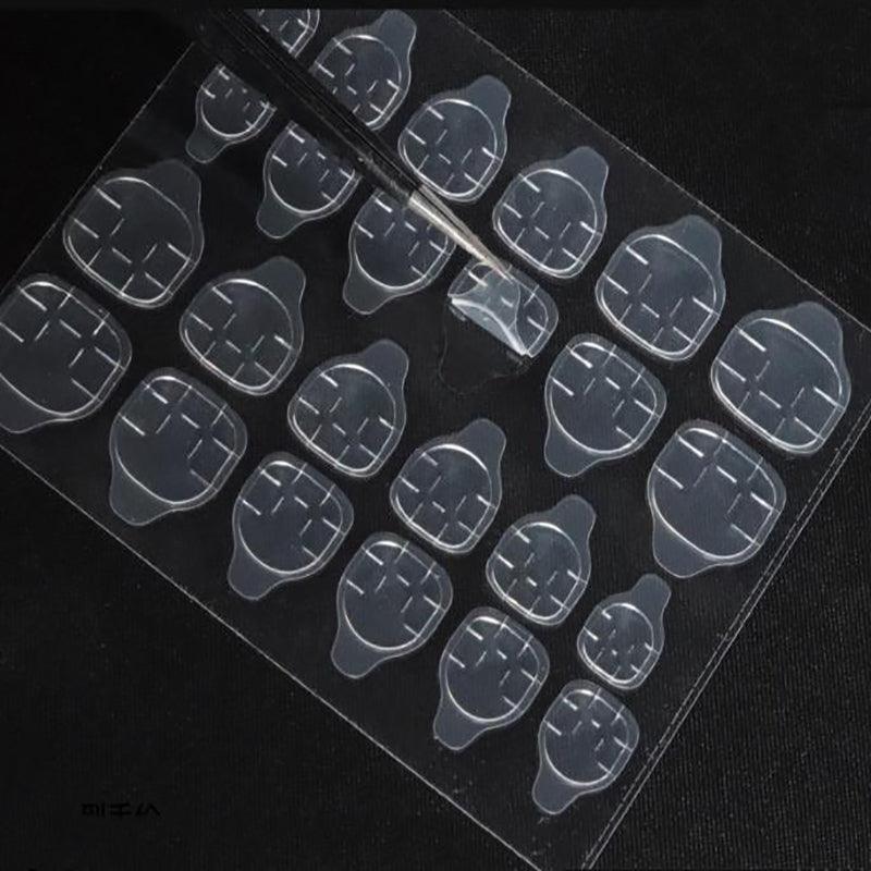 24-2400PCS Double Sided Adhesive Press On Nail Stickers Clear Tape Glue Tabs - 50PCS (1200xNail Stickers)