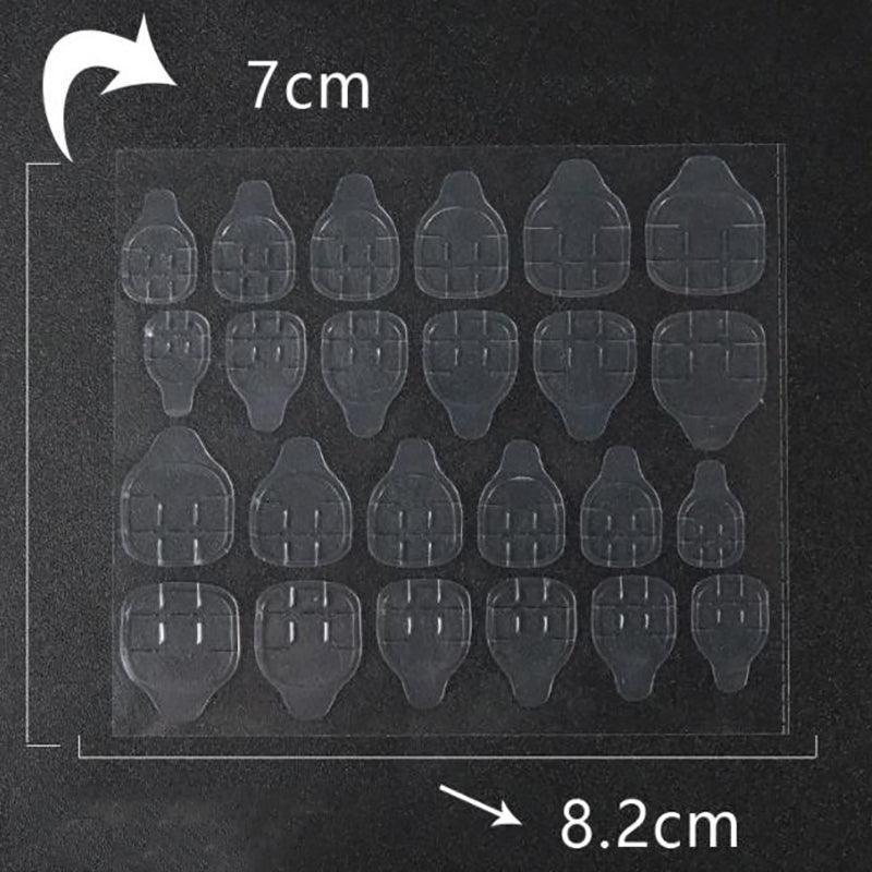 24-2400PCS Double Sided Adhesive Press On Nail Stickers Clear Tape Glue Tabs - 50PCS (1200xNail Stickers)