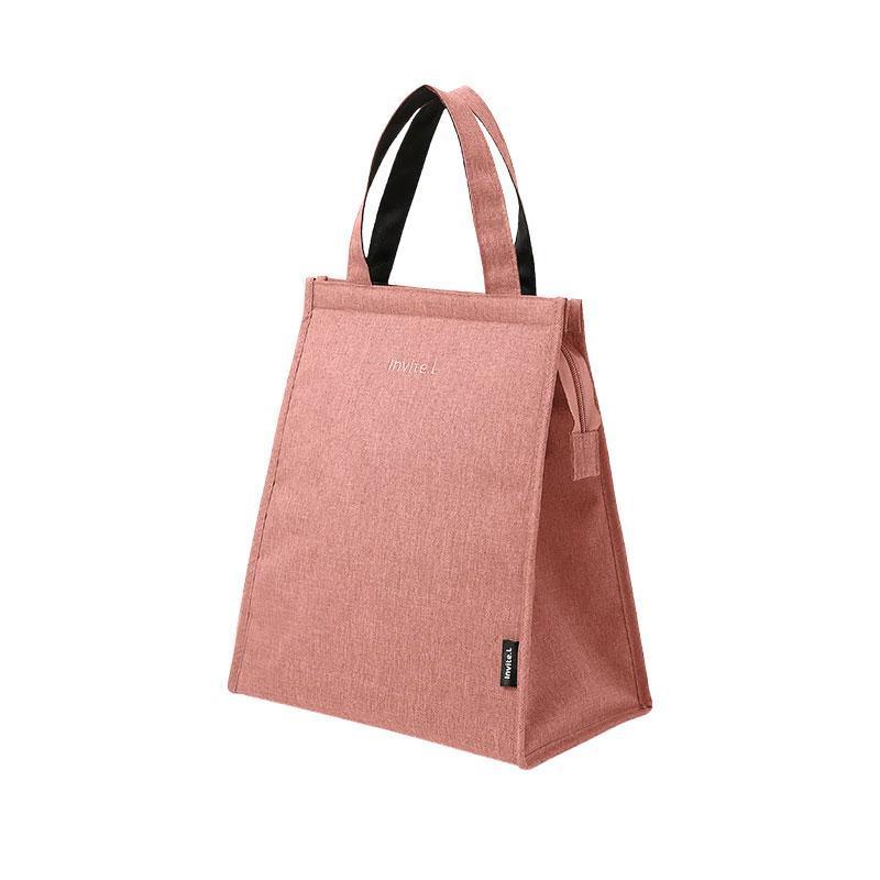 M Size Lunch Bag Thermal Insulated Box Bento Pouch Food Tote Work School Picnic - Navy