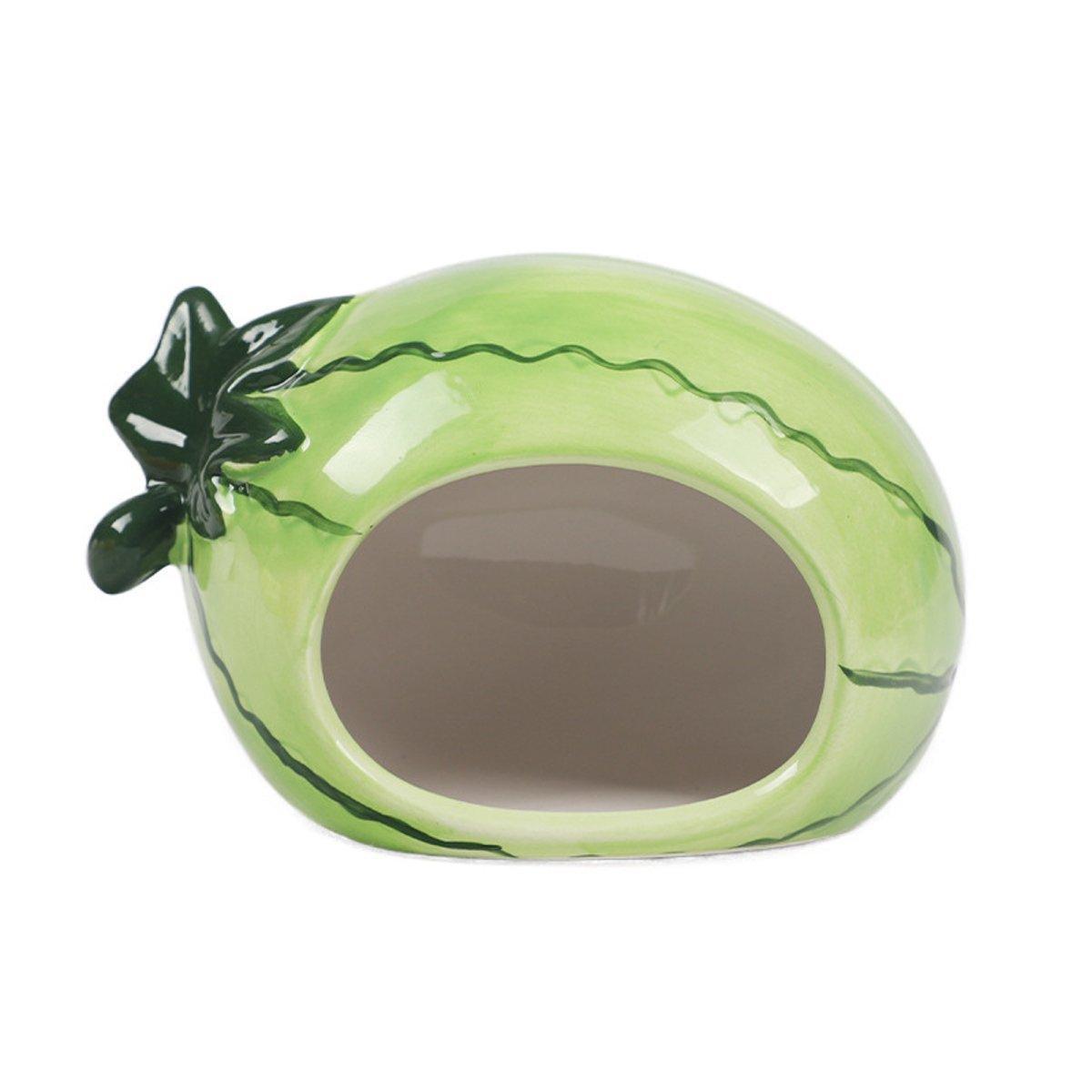 Ceramic Hamster Nest Shelter Landscaping Supplies Small Animal Hideout House - Orange