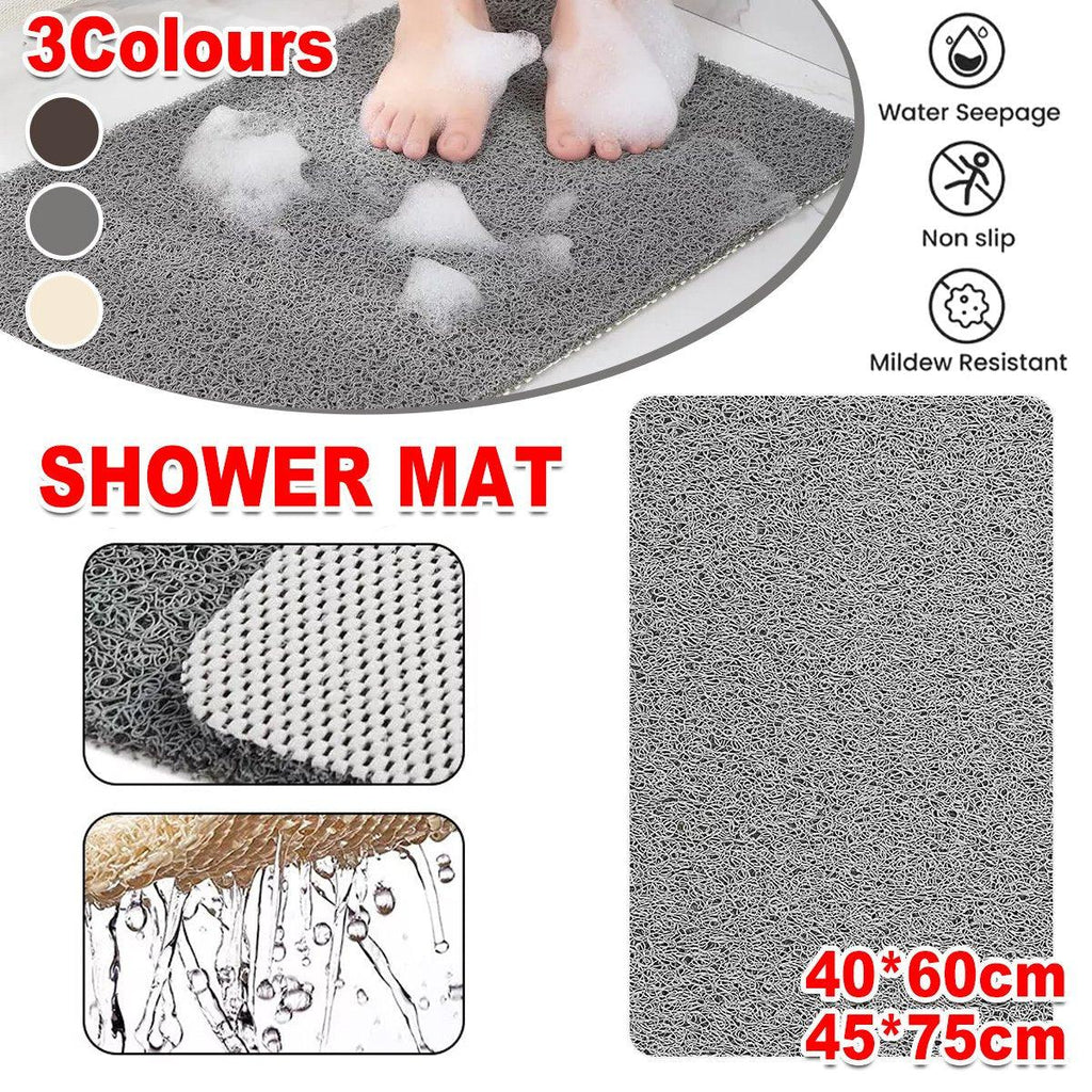 Anti Slip Bathroom Mat Non Slip Shower Floor Mat Quick Dry Soft Comfortable Rug - Beige-45x75cm