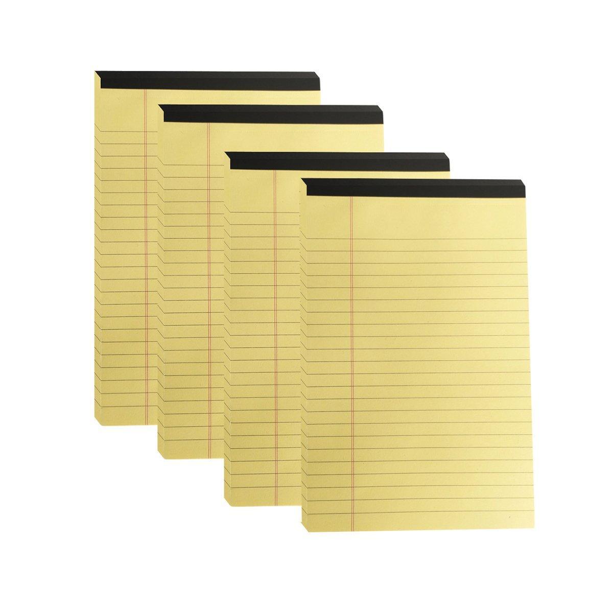 4PCS Tearable Lined Notepad Simple Design Colourful Memo Pad Notebook - Blue
