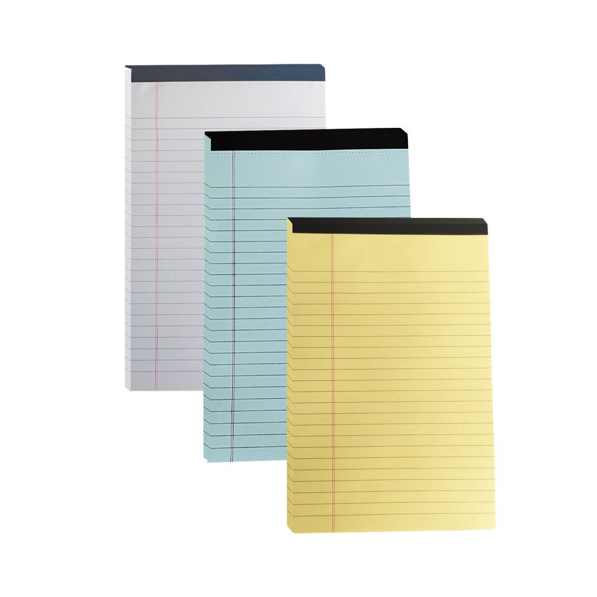 4PCS Tearable Lined Notepad Simple Design Colourful Memo Pad Notebook - White