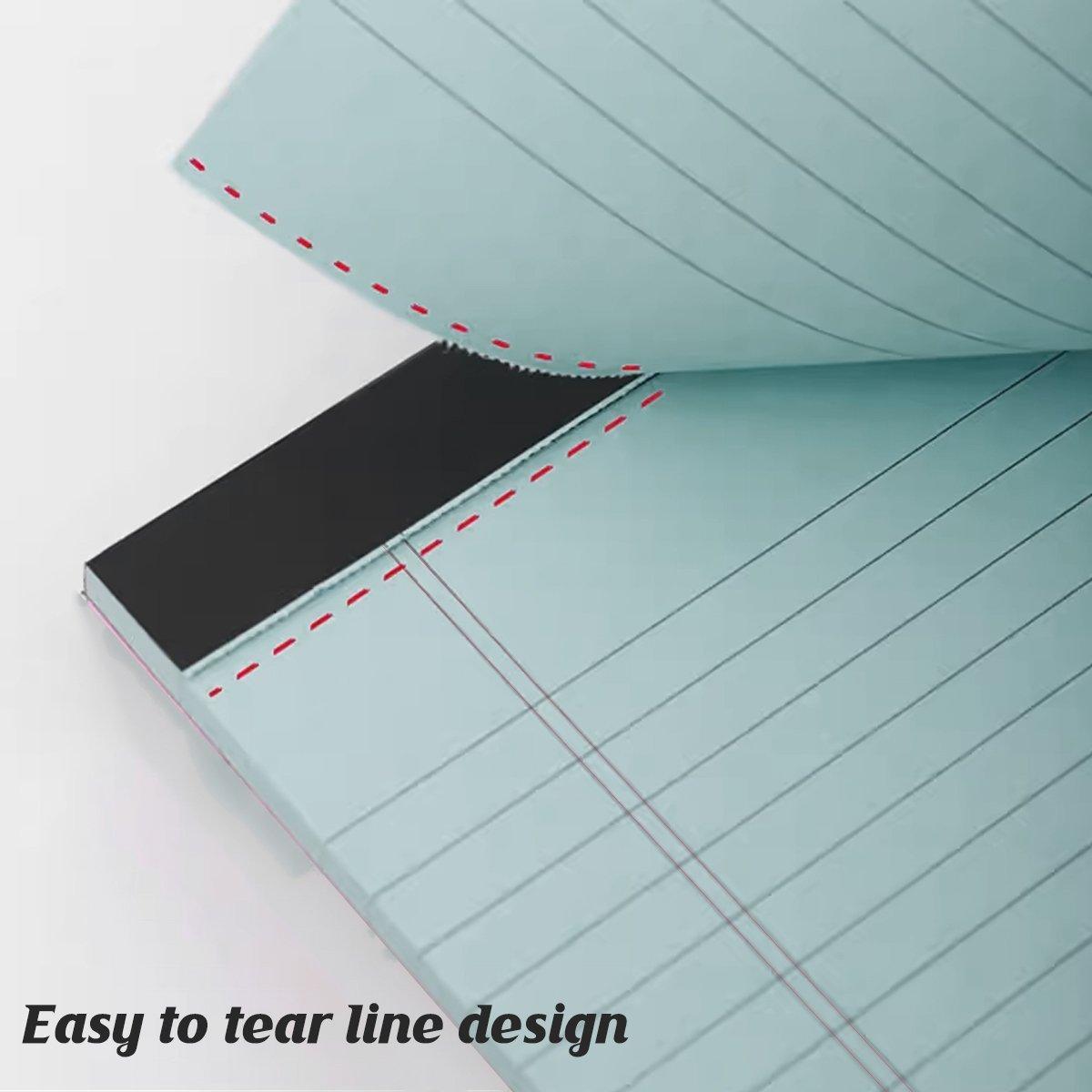 4PCS Tearable Lined Notepad Simple Design Colourful Memo Pad Notebook - White